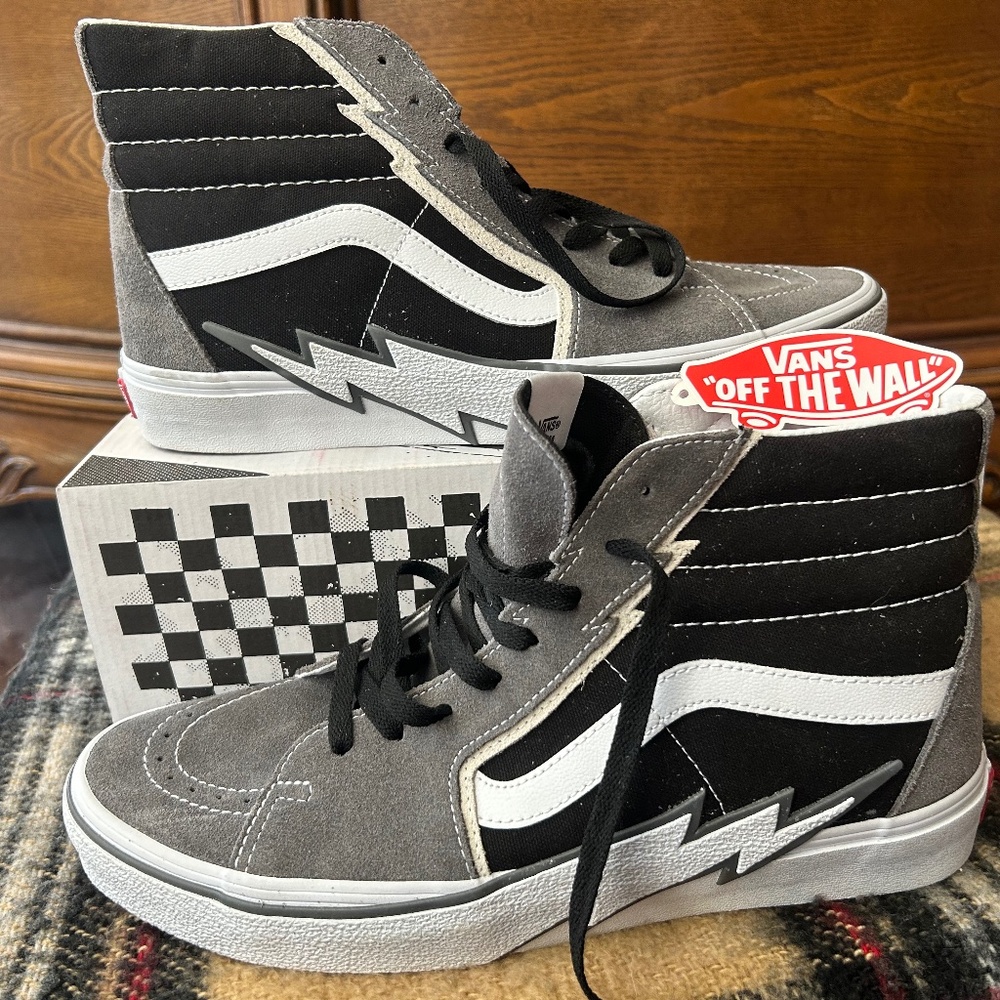 Vans Sk8-Hi Bolt Pewter- Black men’s 11.5